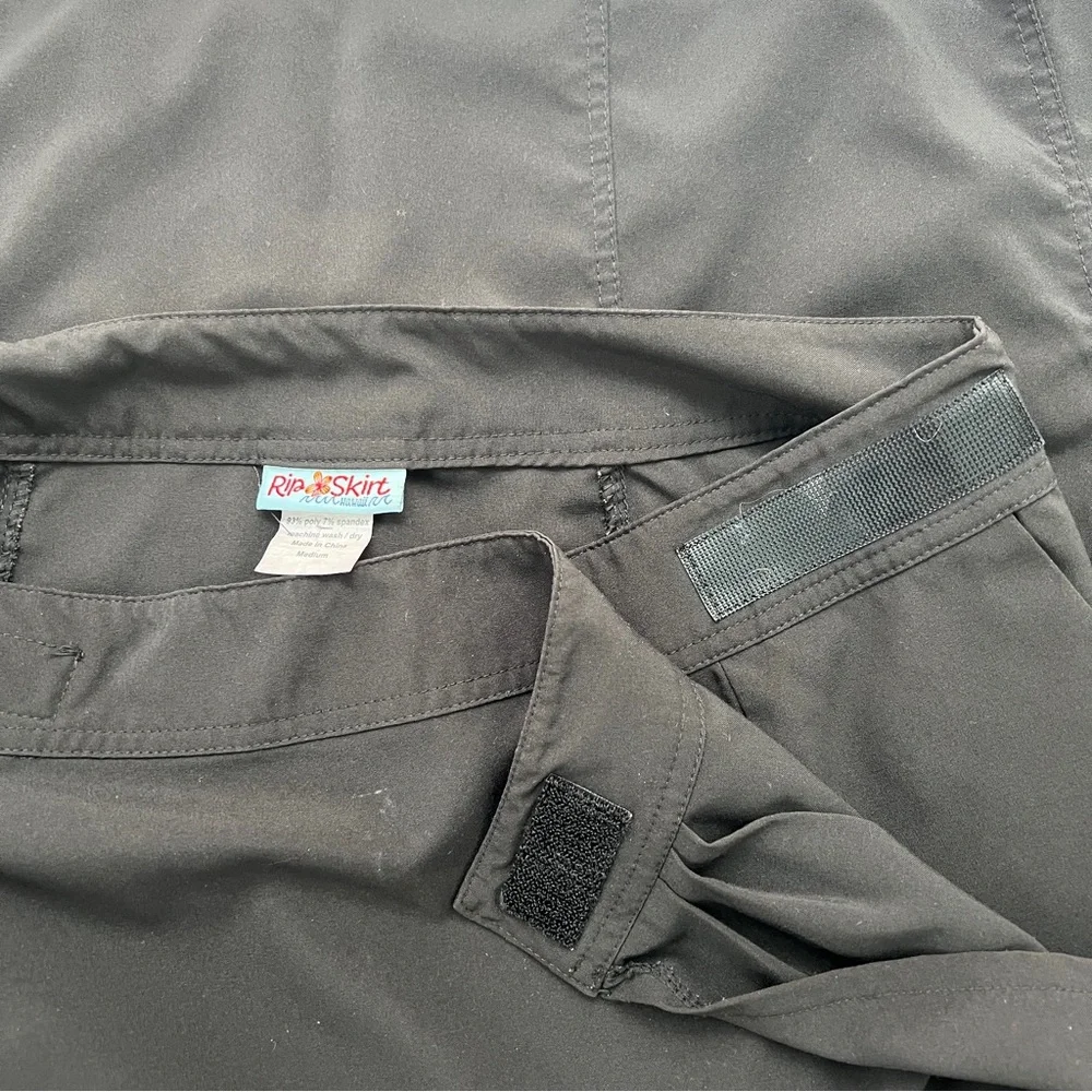 Ripskirt Hawaii Black Wrap Skirt with Pockets Size Medium - Picture 4 of 5